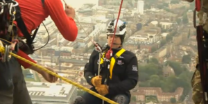 Prince Andrew Abseils Down The Shard