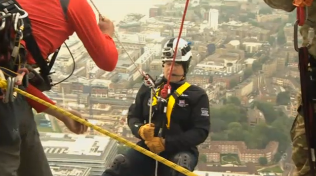 Prince Andrew Abseils Down The Shard Londonist