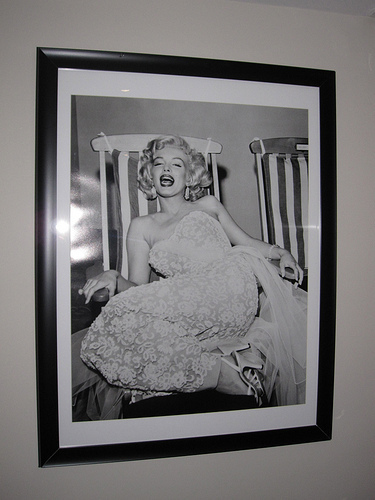 Photos of Hollywood stars adorn the walls throughout the building