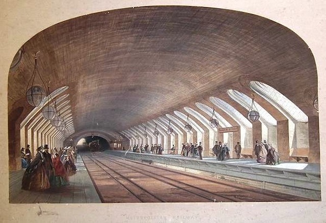 The 150th anniversary of the first underground railway in January 2013. Baker Street is shown here.