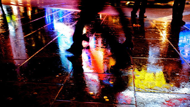 Reflected in the wet streets, by Julien Rath