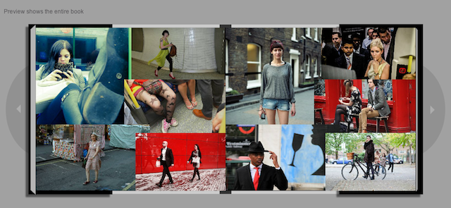 A collage of some of the shortlisted entries in the back of our book