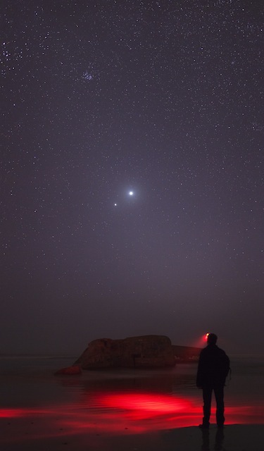 Laurent Laveder (France), Facing Venus-Jupiter Close Conjunction, winner of People and Space award.