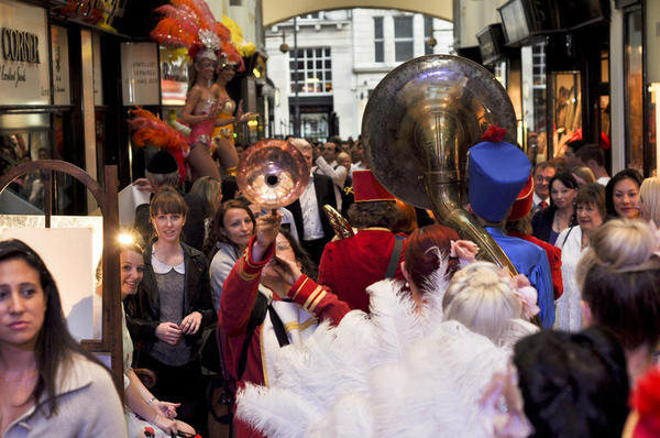 A packed Burlington Arcade thanks to the Last Tuesday Society