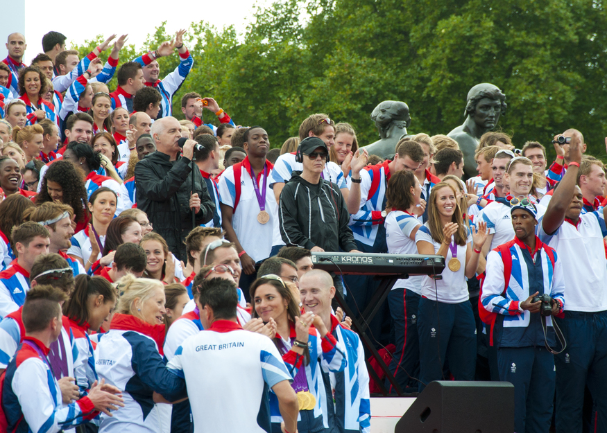 The Pet Shop Boys congratulate East End Boys and West End Girls, before imploring the Games to Go West to Rio. (Andy Thornley)
