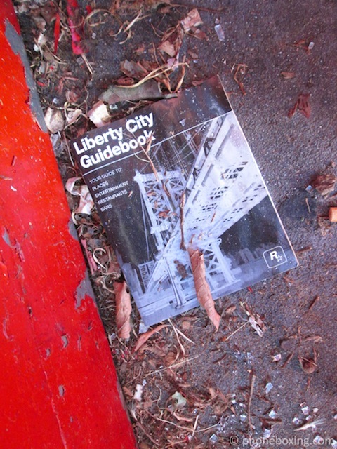 A booklet from a Grand Theft Auto game...somehow appropriate.
