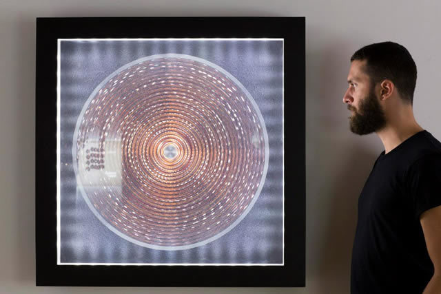 Phillipe Malouin in front of his work "Blur" Photo © David Levene