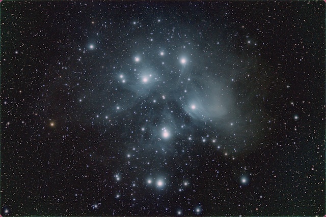 Jacob von Chorus (Canada, aged 15), Pleiades Cluster, winner of young astronomy photographer award.