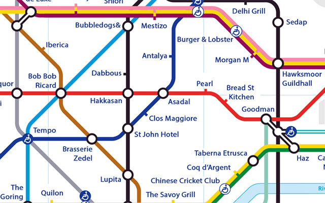 Map Of Restaurants Near Me Alternative Tube Maps: London Restaurants | Londonist