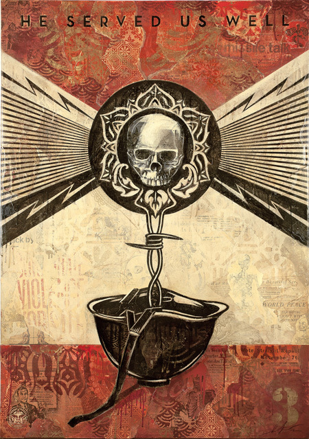 Shepard Fairey, Disposable Heroes. Image courtesy of the artist.