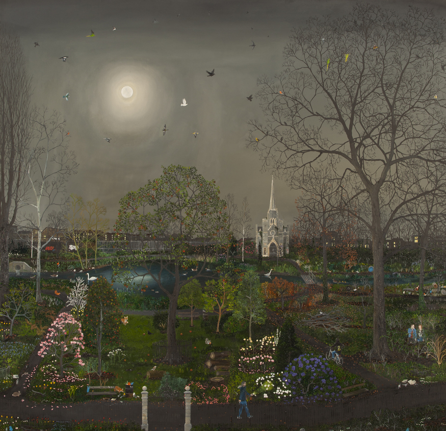 Emma Hwaorth, Garden in the East. Image courtesy of Rebecca Hossack Art Gallery.