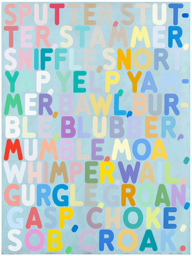 Mel Bochner Sputter, 2010. Courtesy of the Hadley Martin Fisher Collection © Mel Bochner