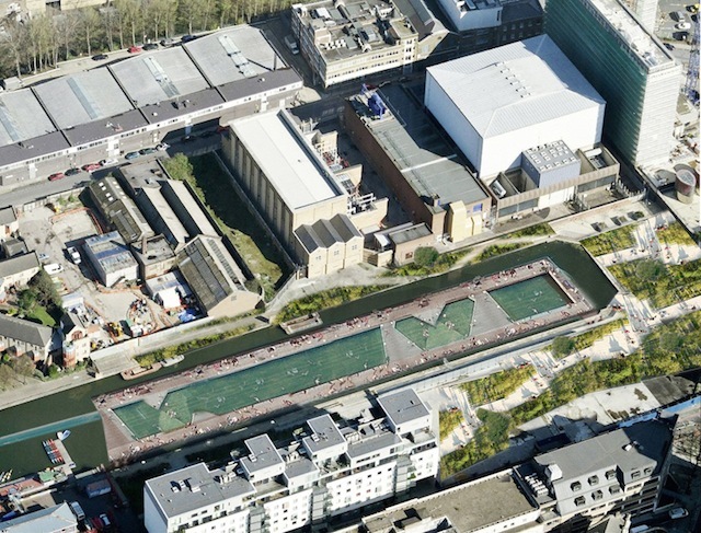 Turning a basin into an outdoor pool. Perhaps a good place to trial the idea.