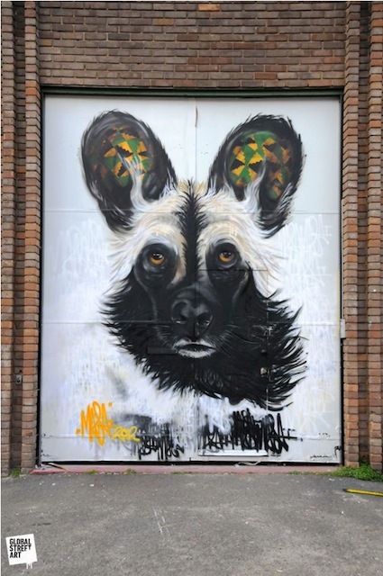 Masai's dog on Heneage Street.