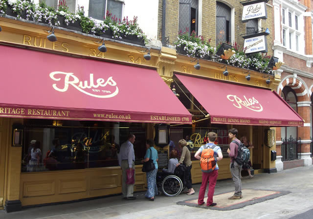 Rules' age is shouted from the very awnings