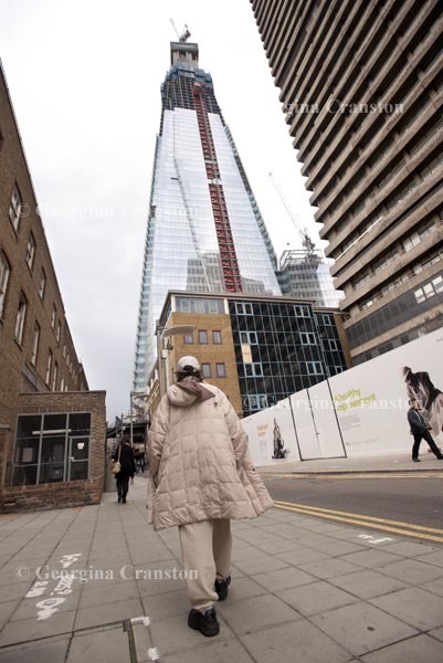 Jakki, 46, out and about in London where she used to rough sleep before moving into a hostel.
