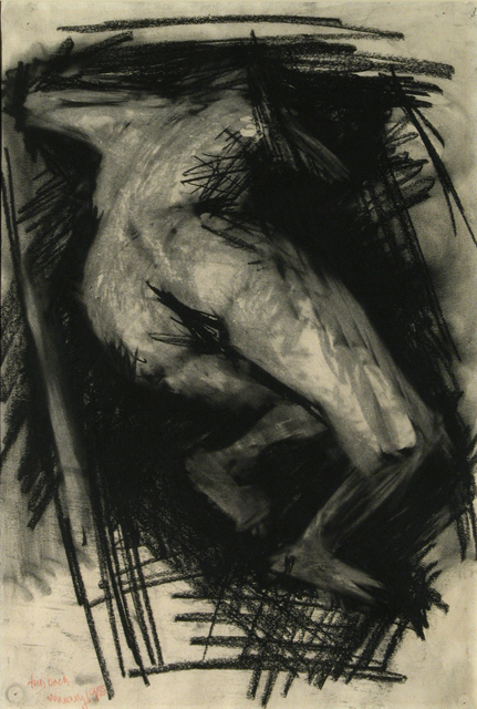 Nude, Frank Auerbach, 1985, Charcoal on paper, © Royal College of Art Collection