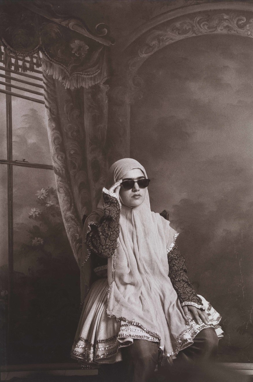From the series 'Qajar' 1998. Shadi Ghadirian. Copyright V&amp;A. Art Fund Collection of Middle Eastern Photography at the V&amp;A and the British Museum