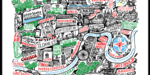 Santa's Lap: Vic Lee's London Prints