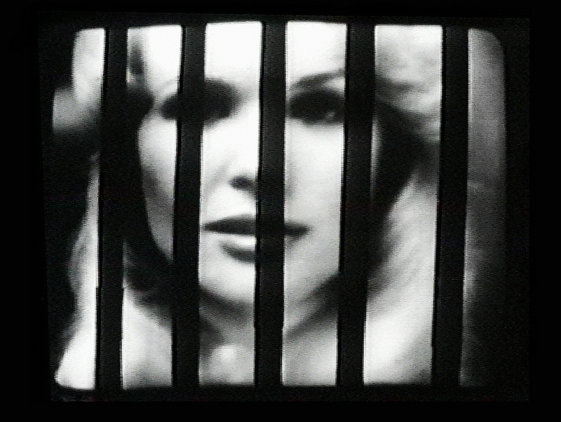 Sanja Iveković, Sweet Violence, 1974, 5'56'', DVD Video Beta, black and white, sound, looped. Image courtesy of the artist.