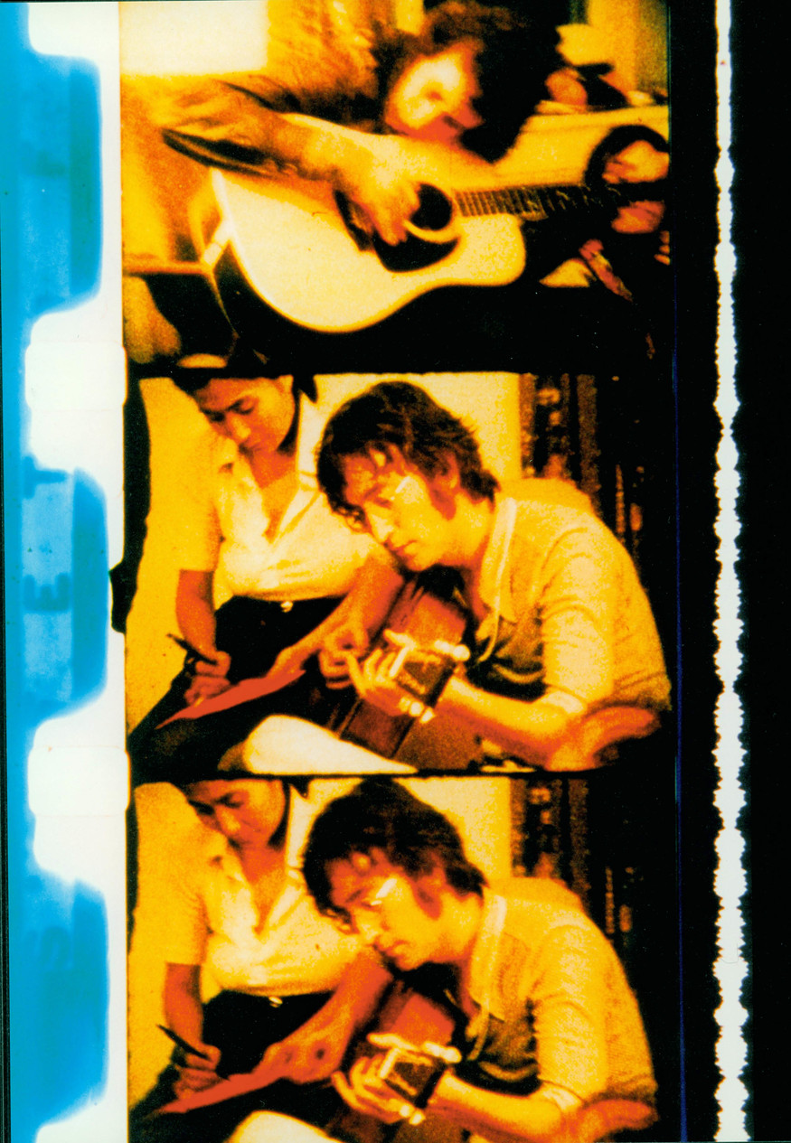 Jonas Mekas Happy Birthday to John 1996 John Lennon and Yoko Ono at the Museum of Syracuse, 1971 16mm film frame © 2012 Jonas Mekas  