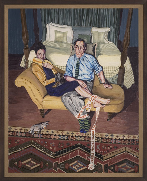 Henry Hudson, The Artist's Mother, And Stepfather With Persian Rug And Tape. Image courtesy TJ Boulting.