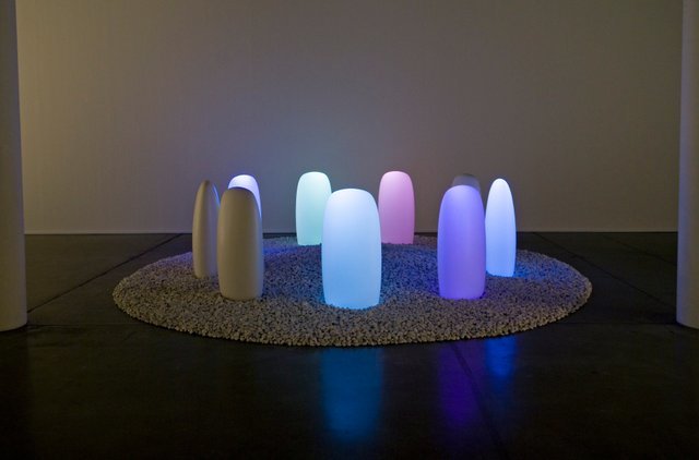 Mariko Mori
 Transcircle 1.1, 2004
 Stone, corian, LED, control system; Overall dimensions: 336 cm diametre: 110 x 56 x 34 cm (each stone)
 On loan from the Mori Art Museum
 ?? Mariko Mori Studio
 Photo: Ole Hein Pedersen
 