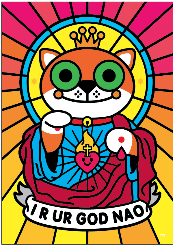Jeezuz Cat by Delme Rosser