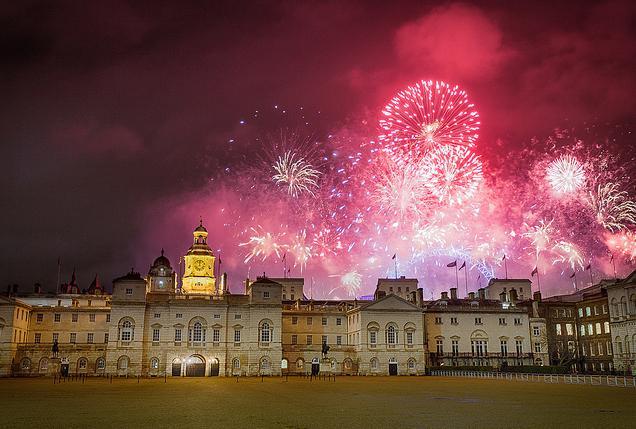 Fireworks seen from Horse Guards Parade by Tom Weightman