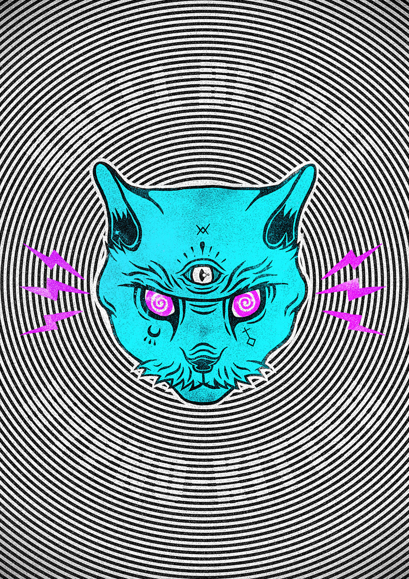 Hypno Kitteh by Peter Hawkes