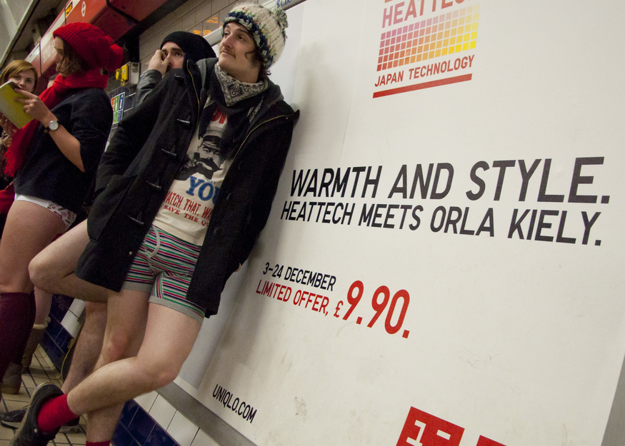 Hundreds of daring individuals took off their trousers and took part in Global No Pants Subway Ride 2013 in London. The event first took place in New York in 2002 and has since spread globally to countries including Britain, Japan, Argentina and Australia.
