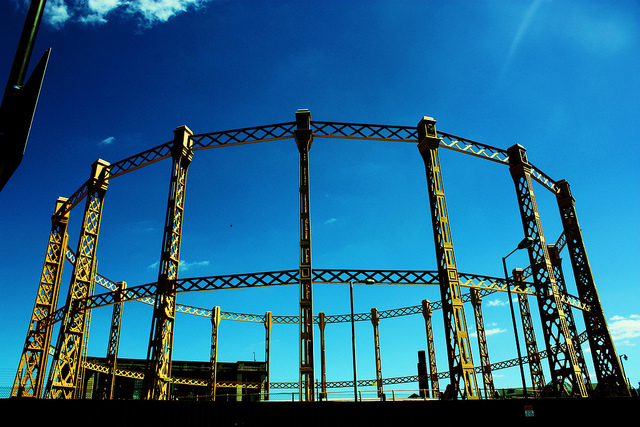 Imperial Wharf gas holder by Stephskimo