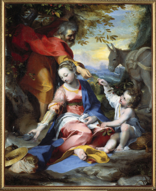 S0077934
Rest on the Flight into Egypt. Before 1573. Oil on canvas, 133 x 110 cm.

Image licenced to Jason Gray Saint Louis Art Museum by Jason Gray
Usage :  - 3000 X 3000 pixels (Letter Size, A4) 
Â© Scala / Art Resource