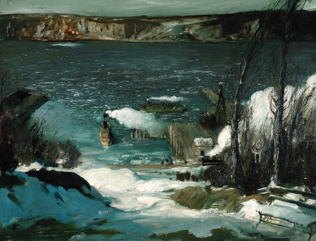 George Bellows
 16 March 2013 to 9 June 2013
 
 Key. 31  /  Cat. 25
 
 George Bellows
 North River, 1908
 Oil on canvas
 83.5 x 109.2 cm
 Courtesy of the Pennsylvania Academy of the Fine Arts, Philadelphia, 
 Joseph E. Temple Fund
 
 Exhibition organised by the National Gallery of Art, Washington, in association with the Royal Academy of Arts, London, and the Metropolitan Museum of Art, New York. 
 