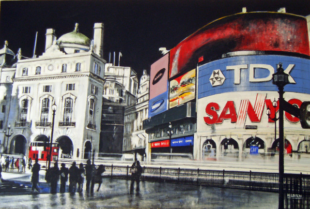 Piccadily Circus, London. Copyright Heather Leitch, Image courtesy Oxo Gallery.