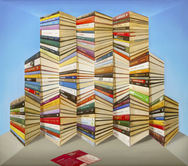 Book Mountain © Patrick Hughes, courtesy Flowers Gallery, London
