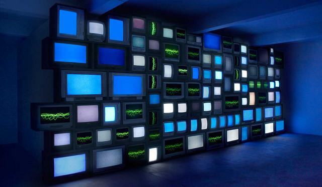 Susan Hiller, Channels, 2013. Installation photograph by Peter White courtesy the artist, Timothy Taylor Gallery and Matt’s Gallery, London.
