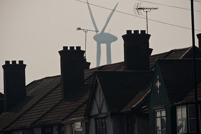 Turbine and terraces, Dagenham / photo by dramkalawon