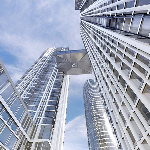 The towers will be linked by the 'Nine Elms Club', a members-only space.