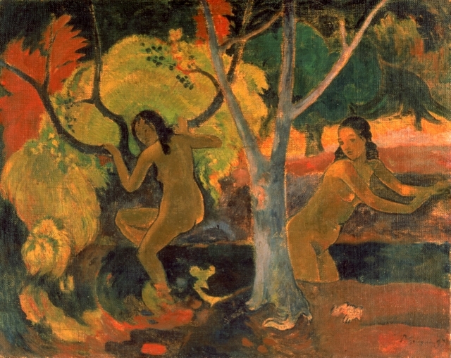 Paul Gauguin (1848-1903) Bathers at Tahiti, 1897 Oil on sacking, 73.3 x 91.8 cm © The Trustees of the Barber Institute of Fine Arts, University of Birmingham