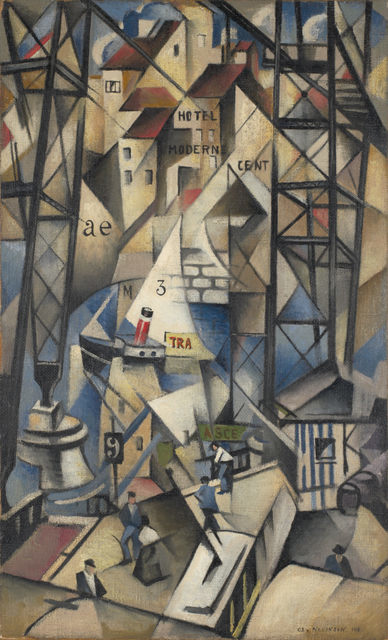 Christopher Richard Wynne Nevinson Le Vieux Port 1913. Image courtesy Government Art Collection.