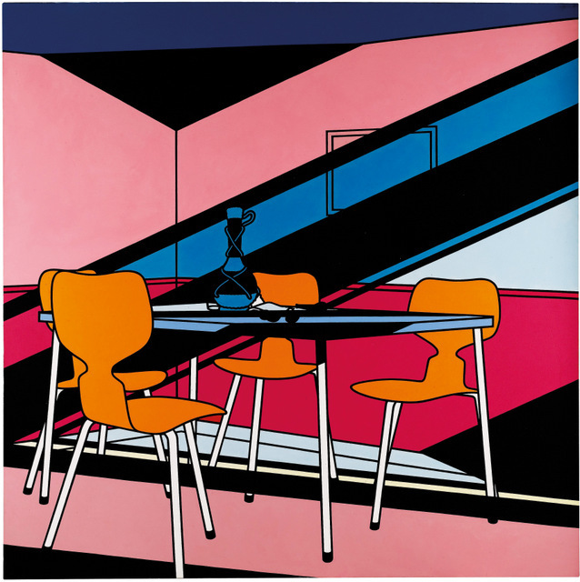 Patrick Caulfield, Cafe Interior: Afternoon 1973. Private collection