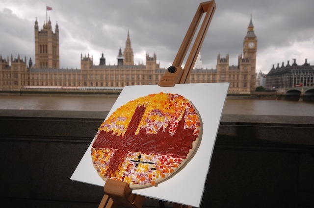 A 'MASTER PIZZA' CREATED  BY FOOD ARTIST PRUDENCE STAITE FOR PIZZA EXPRESS.
Vincent Van Goghâs Sunflowers returned to the UK today, but with a tasty twist on the original painting. While Van Goghâs masterpiece is spending the summer in Amsterdam rather than its usual home in London, PizzaExpress brought a bit of colour to a grey summer by turning the artwork into a master-pizza, and returning it the gallery (The National Gallery) that normally houses it.

THE PIZZA CHAIN HAS COMMISSIONED Works by Van Gogh, Monet, Warhol, Munch and Lichtenstein have all been transformed into edible art to create a collection of master-pizzas entitled âLove Your Summerâ. The mouth-watering displays mark the launch of a new initiative by PizzaExpress aimed at helping Brits make the most of the season with a special summer pass for food, art, music and film.Â&nbsp; 


17.6.2013

**MANDATORY CREDIT LONDON MEDIA**
Â©London Media Press Ltd
11a Printing House Yard
London E2 7PR
0207 613 2548

 *** Local Caption *** ALL MATERIAL MUST BE CREDITED "LONDON MEDIA". 100% SURCHARGE IF NOT CREDITED