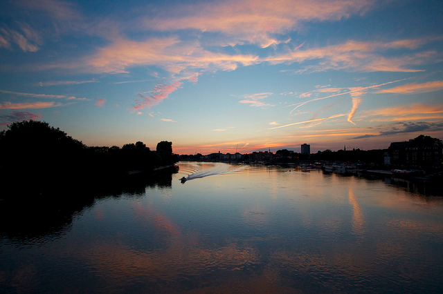 Hammersmith Bridge sunset by Ian Wylie