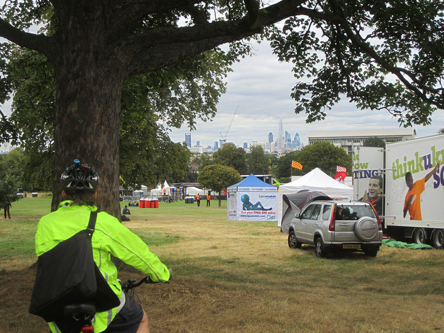 The park commands spectacular views of the city.
