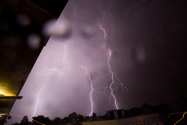 A deluge over Brixton by Owen Llewellyn