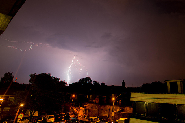 Owen Llewellyn captures the storm moving off towards Southwark.