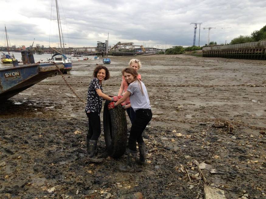 The trio and the tyre