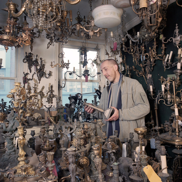 Lawrence Sitch of W.Sitch &amp; Co Ltd (est. 1770) Berwick St. The Sitch family have been making and selling chandeliers for generations, supplying the chandeliers for The Titantic as well as many of the West End's theatres.