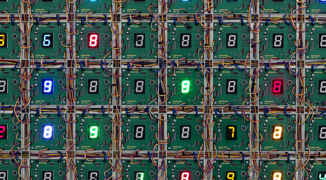 Tatsuo Miyajima, Life (rhizome) No.18 2013, Courtesy the artist and Lisson Gallery, London